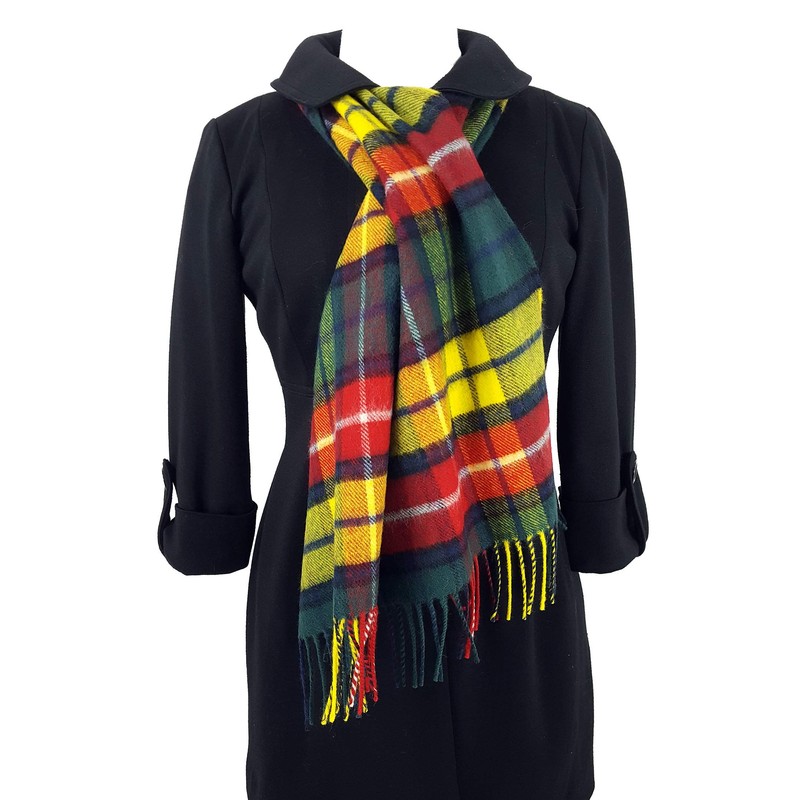 Buchanan Tartan Lambswool Scarf-Made in Scotland