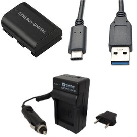 Synergy Digital Accessory Kit, Works with Canon EOS R6 Mirrorless Digital Camera Includes: SDM-1511 Charger, SDLPE6 Battery, EM-USB-TYPEC-3B USB Cable