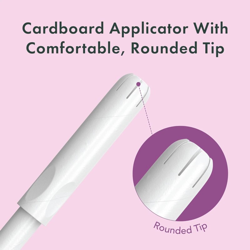 Rael Cardboard Applicator Tampons made with Organic Cotton (36 Count,