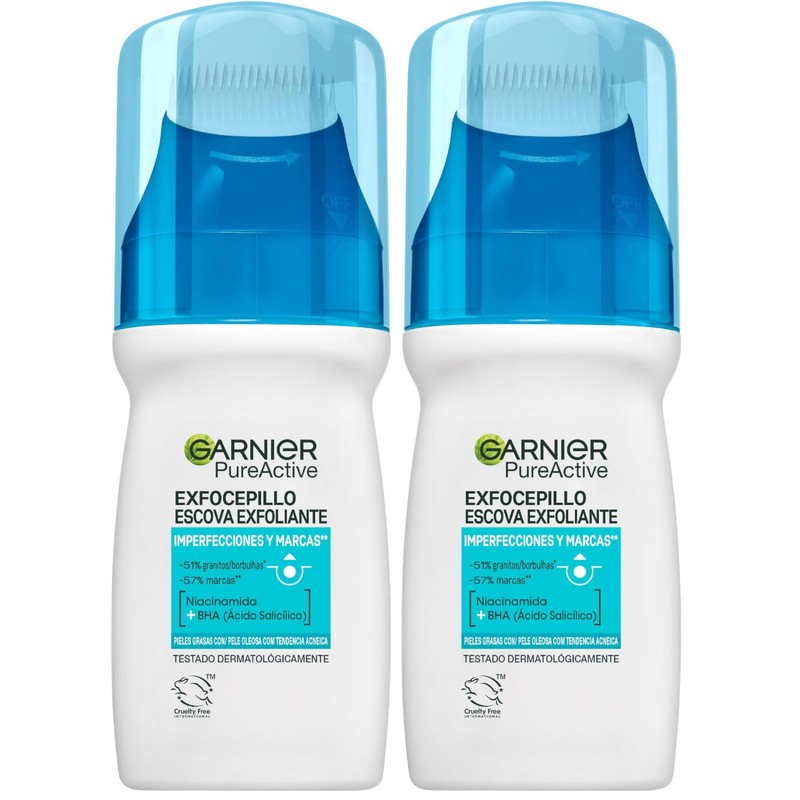 Garnier Skin Naturals Face Gel Exfocepillo Pureactive, 150 Ml (Paquete