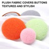 sourcing map 10pcs Fabric Cloth Covered Buttons 0.8" Round Plush
