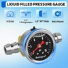 Boltigen Fuel Pressure Gauge, 1/8'' NPT Inline Fuel Pressure Guage