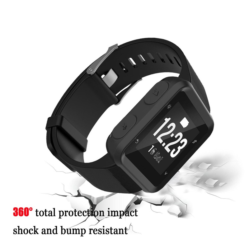 for Garmin Forerunner 35 Case, Lamshaw Silicone Case with Screen