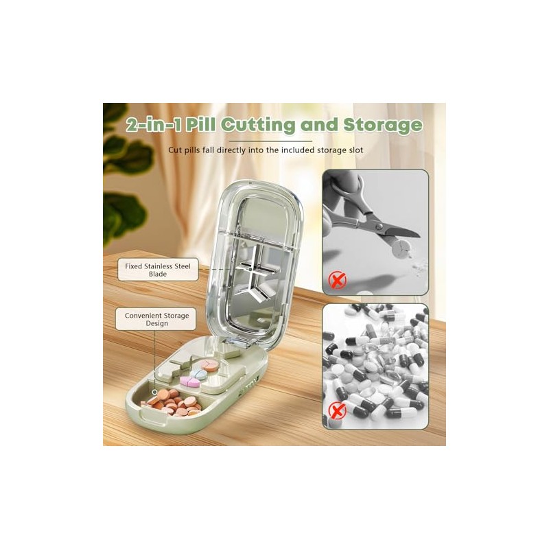 Pill Cutter, New Adjustable Pill Cutters Splitter for Small &