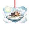 CafePress Bycatiacho Yorkie Tink Scroll Holiday Ornament 4" x 2.75"