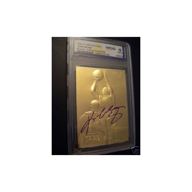 Basketball Kobe Bryant 1996-97 Fleer WCG GEM-MT 10 23KT Gold Rookie Card! (Signature Edition)
