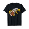 Eagle Hawk American Football Ball Cartoon Character T-Shirt