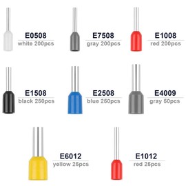 Kinstecks 1200 Pieces Wire End Ferrules Kit 22-10AWG 8 Sizes Wire End Ferrules Terminals Connector Kit Insulated Cable Pin End Terminal for DIY Electric Motorcycle Vehicle Boat