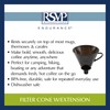 RSVP Manual Drip Coffee Filter Cone for Carafes or Thermos