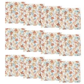 Horaldaily - Servilletas de tela de otoño, 18 x 18 pulgadas, cosecha de otoño, naranja, azul, acuarela, hojas, decoración de fiesta, cena, juego de 12 servilletas lavables