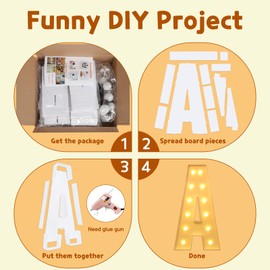 imprsv Light Up Letters, 4FT Marquee Letters for Birthday Wedding Engagement Party Decor, Large Marquee E for Party Decoration Arch Kit Decorations