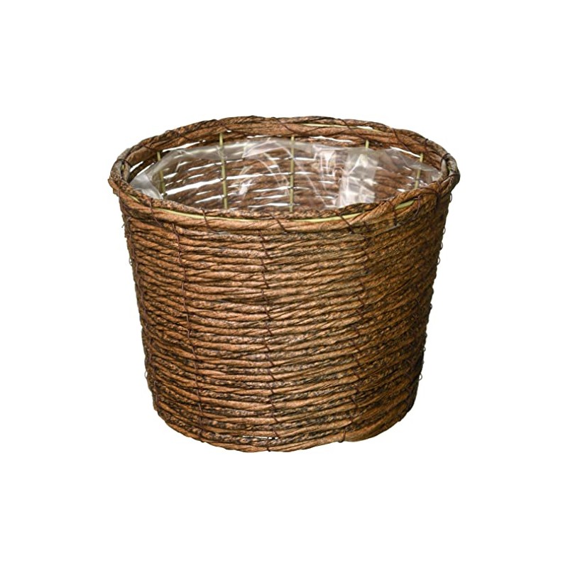 Ohashi Shinji Pot Cover, PE Planter, No. D6, Brown