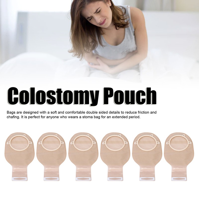 20pcs Drainable Colostomy Pouch Odor Repellent Film Double Sided Soft