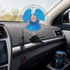 Toyvian 12v Oscillating Car Fan, 8-inch Clip-on Silent Metal Portable
