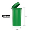 Multi-Use Airtight Empty Pill Bottles with Hinged Lids, 13 Dram