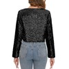 MINTLIMIT Sequin Cardigan Women's Short Open Cardigan Long Sleeve Bolero