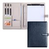 NOELAMOUR Clipboard A4 Bi-Fold PU Leather Binder Multifunctional Folder (Navy