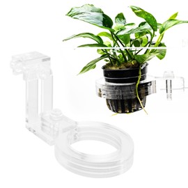 Ultum Nature Systems Hydro Pot Holder – Clear Adjustable Acrylic Aquarium Plant Holder - Sturdy Aquarium Planter and Aquatic Plant Pot for Live Plants, Large