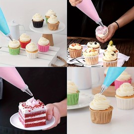 116 piezas de Herramientas para Decorar Tartas, Incluye Boquillas, 50 Mangas Pasteleras, Raspadores de Tarta y Más Utensilios de Cocina con Caja de Almacenamiento. Útiles para Horneadores DIY (blue)