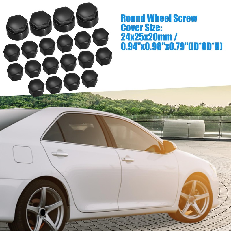 A ABSOPRO Car Wheel Lock Lug Bolt Nut Cover Caps