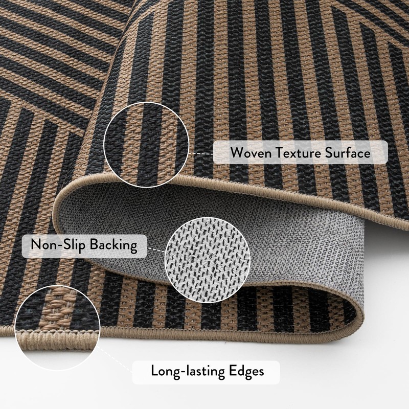 Lahome Modern Geometric Runner Rug, 2x6 Washable Rug Runners for