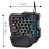 GONRIDASH One-Handed Gaming Keyboard, 35 Keys, 3 Color Backlight, Wide
