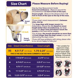 LUCKYPAW Dog Muzzle, Mesh Muzzle for Large Medium Small Dogs Allows Full Pant Drinking Mouth Cover to Prevent Biting Chewing Scavenging Adjustable Breathable (XS, Purple)