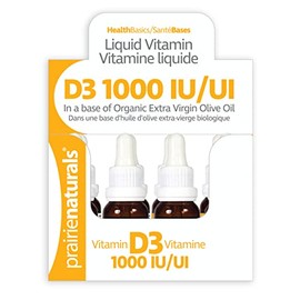 Prairie Naturals Liquid Vitamin D3 Cholecalciferol 1,000 IU - 15ml x 12 packs