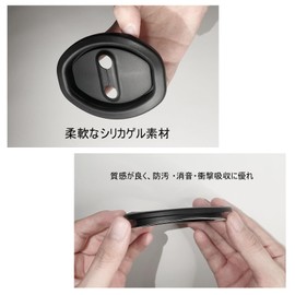 YHJKOPO Black Car Door Lock Cover Fits New Land Cruiser 250 Series Rank 250 Series Door Striker Cover Protector Shock Absorption Noise Reduction Rust Prevention