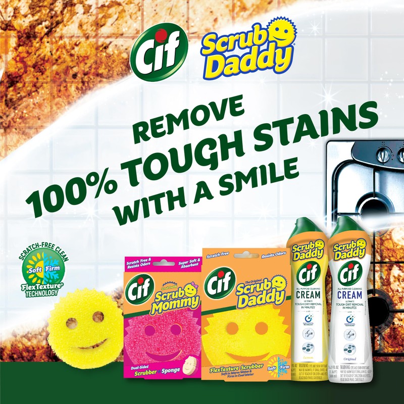 Scrub Daddy Sponges + Scrub Mommy + Cif All Purpose