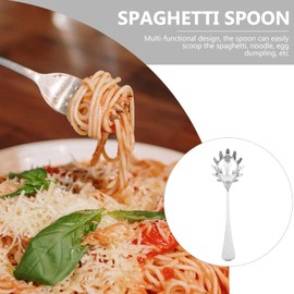 DOITOOL 9.4 Inch Spaghetti Spoon,Stainless Steel Pasta Spoon Pasta Fork,Pasta Server with Teeth,Noodle Spoon Pasta Server Utensil for Kitchen Restaurant