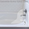 CENTOLLA Bathtub Splash Guard,Clear Shower Splash Guard with Nano Strip,Removable
