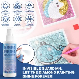 JAOJAO Diamond Painting Sealer Spray 100ml Quick Dry, Clear Finish