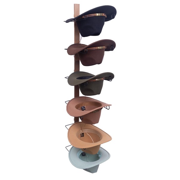 Cowboy Hat Rack For Wall Holds Up To 6 Hats,Hanging