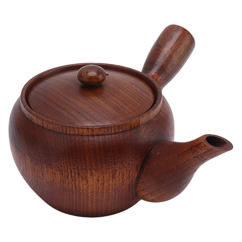 Wooden Tea Pot Traditional Style Durable Tea Kettle Exquisite Whistle