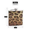 6oz Hip Flask - Leopard Pattern Print Design - Pocket