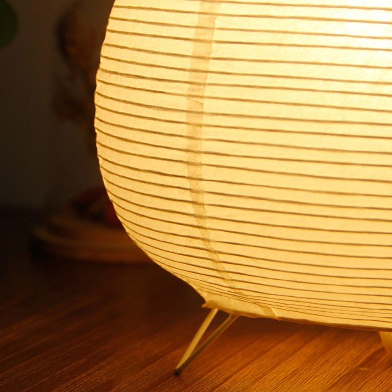 Lantern Table Paper Lamp Warm Light E14 Bulb Simple Installation