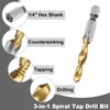 sourcing map Combination Drill and Tap Bit, SAE 1/4-20NC Thread