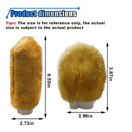 2PCS Plush Car Gear Shift Knob Cover & Handbrake Cover, Soft Fluffy Shift Knob Brake Handle Protector, Universal Car Interior Accessories (Camel)