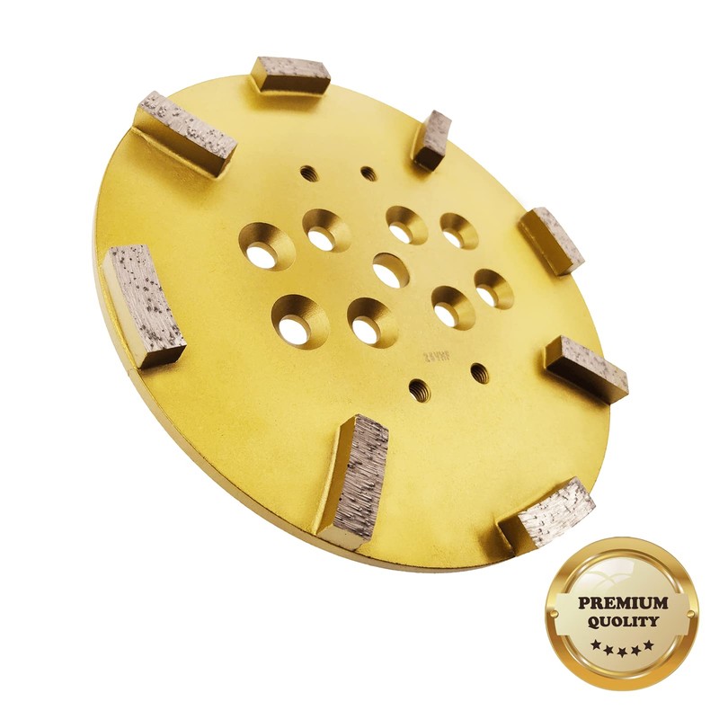 10" Pro Concrete Diamond Grinding Head disc Plate, 25Grit Curved