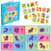 MAGNIKON Magnetic Puzzles Animals and Food, 24 Pieces, 2-Piece Magnetic