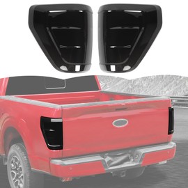 RT-TCZ Smoked Black Tail Light Lamp Cover Guard Trim Decoration Exterior Accessories for Ford F150 2021-2023