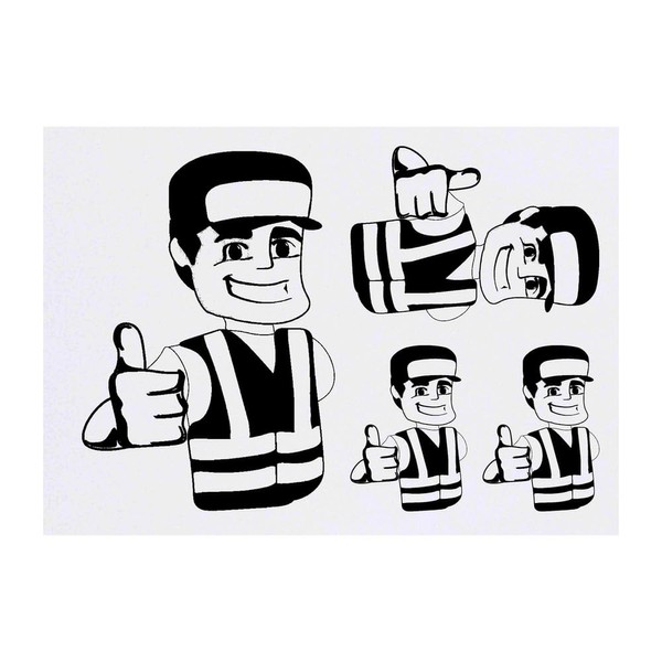 4 x 'Tradesman' Temporary Tattoos - Water Resistant, Skin-Safe, Non-Toxic