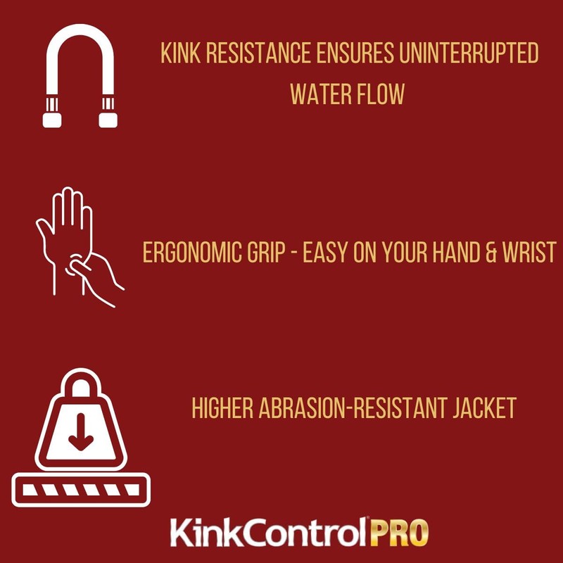 Kink Control Pro Garden Hose, Water Hosewith Superior UV Resistance,