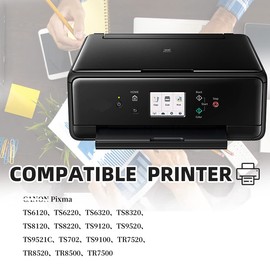 BJ-INK Compatible Ink Cartridge Replacement for Canon PGI-280XXL CLI-281XXL 280 XXL 281 XXL Use in PIXMA TR7520 TR8520 TS9520 TS9521C TS6320 TS6220 TS6120 TS8120 Printer (4Black)
