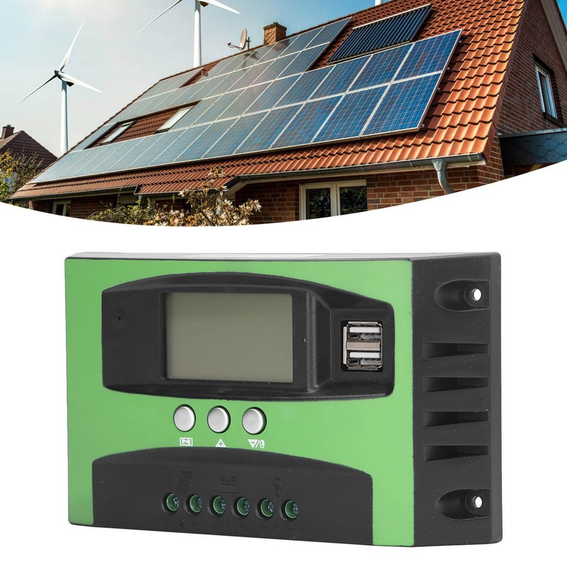 Solar Charge Controller LCD Display Photovoltaic Solar Panel Intelligent Regulator