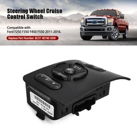 Steering Wheel Cruise Control Switch Compatible with Ford F250 F350 F450 F550 2011-2016, Replaces BC3T-9E740-EEW