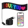 LED Sign for Car, 15.5''x4.3'' Flexible LED Light Signs Bluetooth