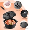 LIFERUN Dutch Oven Pot with Lid, 9.7 Quart Cast Iron