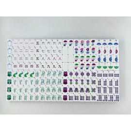 160 Tiles American Mahjong Set with Imperial Floral Navy Mat Purple4-Layer Engraved Acrylic Tiles Ready to ShipColor: Purple tiles
